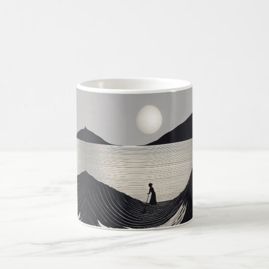 Mug Simple d'une personne et d'une v (Centre)