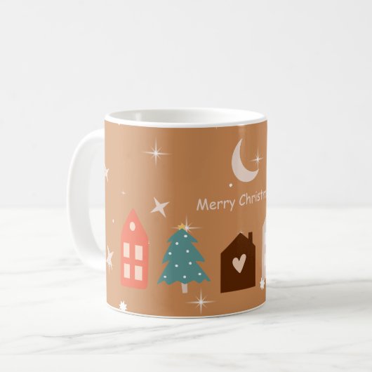 Mug Simple Earth Tone Joyeux Noël (Devant gauche)