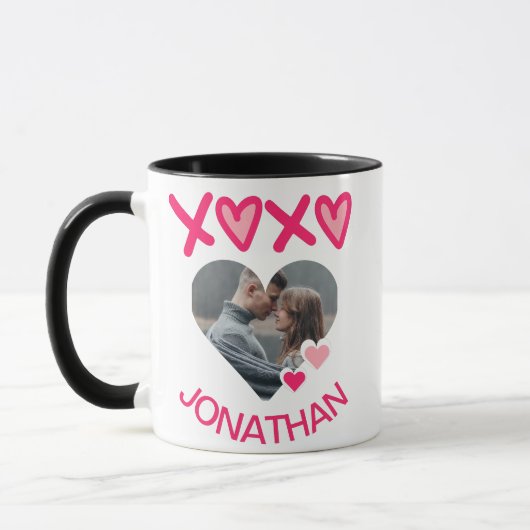 Mug Simple Élégant Cute Love Valentines Sweet Couple (Gauche)