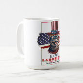 Mug Simple Élégant Fête du Travail avec drapeau améric (Devant gauche)
