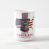 Mug Simple Elegant Labor Day avec drapeau américain (Centre)