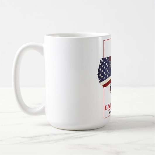 Mug Simple Elegant Labor Day avec drapeau américain (Gauche)