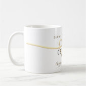 Mug Simple Élégant Mariage Enregistrer La Date (Gauche)