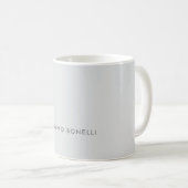 Mug Simple Élégant Minimaliste Moderne Gris (Devant droit)