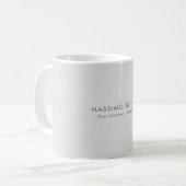 Mug Simple Élégant Minimaliste Moderne Gris (Devant gauche)