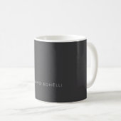 Mug Simple Élégant Minimaliste Moderne Gris (Devant droit)