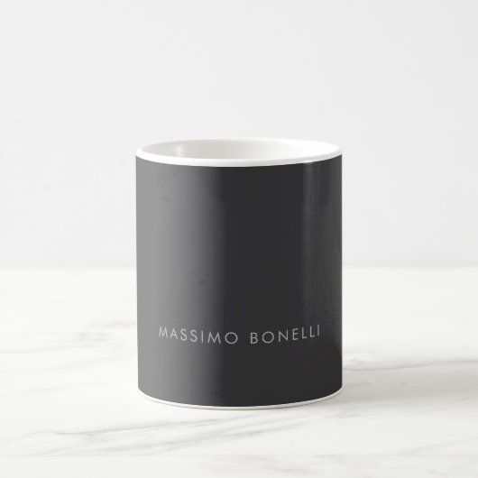 Mug Simple Élégant Minimaliste Moderne Gris (Centre)
