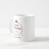 Mug Simple élégant moderne rouge mignon Noël (Devant gauche)