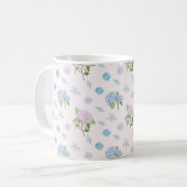 Mug Simple Elegant Watercolor Hydrangea Flowers (Devant gauche)