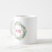 Mug Simple élégante Wreath Joie moderne Noël (Devant gauche)
