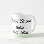 Mug Simple éléphant bébé gris bleu ajouter le nom (Devant droit)