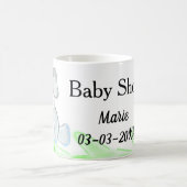 Mug Simple éléphant bébé gris bleu ajouter le nom (Centre)