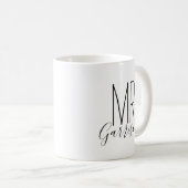 Mug Simple et Douce Personnalisé Monogramme M. (Devant droit)