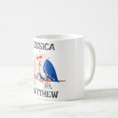 Mug simple et élégante valentine, sucrée pour couple (Devant droit)