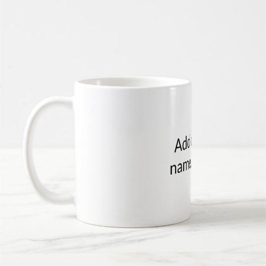 Mug Simple et minimal ajouter votre parties scintillan (Gauche)