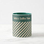 Mug Simple et moderne Grilles de croix beige vert (Centre)