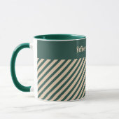 Mug Simple et moderne Grilles de croix beige vert (Gauche)