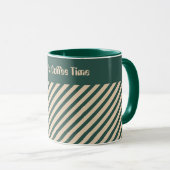 Mug Simple et moderne Grilles de croix beige vert (Devant droit)