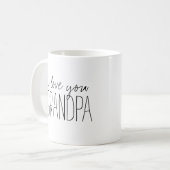 Mug Simple et sucré Personnalisé Je t'aime Grand-père (Devant gauche)