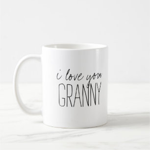 Mug Simple et sucré Personnalisé Je t'aime Granny