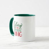 Mug Simple Festive Christmas Glory to the Newborn King (Devant gauche)