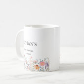 Mug Simple Fête de Bébé Jardin Floral Aquarelle (Devant gauche)