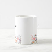 Mug Simple Fête de Bébé Jardin Floral Aquarelle (Centre)