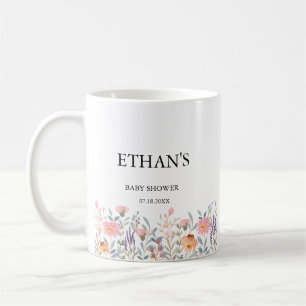 Mug Simple Fête de Bébé Jardin Floral Aquarelle