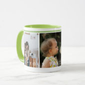 Mug Simple green Custom  Photo Collage (Devant gauche)