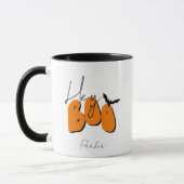 Mug Simple Halloween Retro Fun Hey Boo Orange Ajouter  (Gauche)