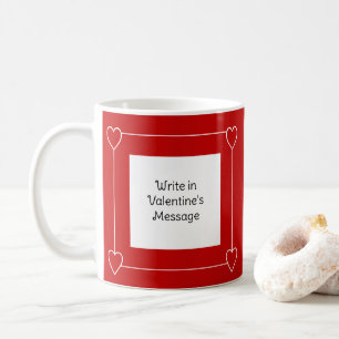 Mug Simple Hearts Valentine's Day Ajouter un message à