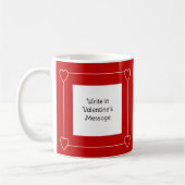 Mug Simple Hearts Valentine's Day Ajouter un message à (Gauche)
