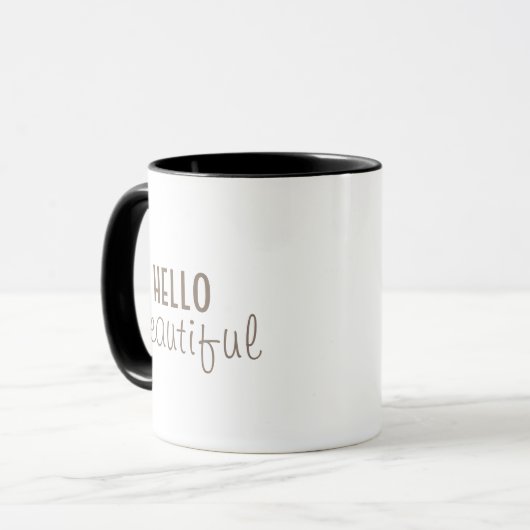 Mug Simple Hello belle typographie (Devant gauche)
