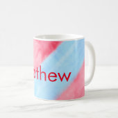 Mug simple initial letter mongram add your name red b (Devant droit)