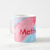Mug simple initial letter mongram add your name red b (Devant gauche)