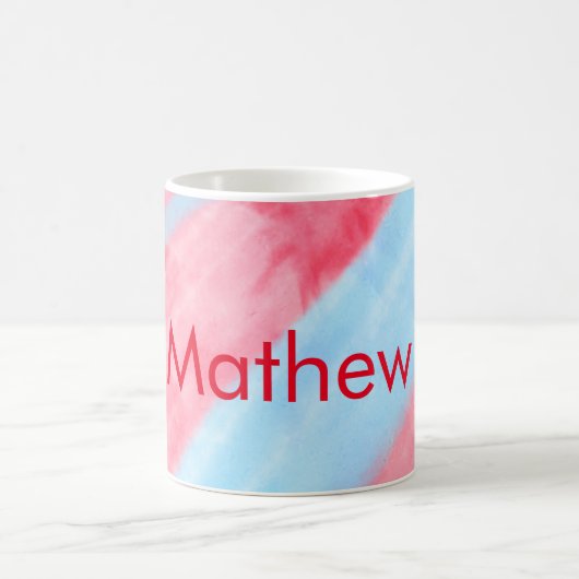 Mug simple initial letter mongram add your name red b (Centre)