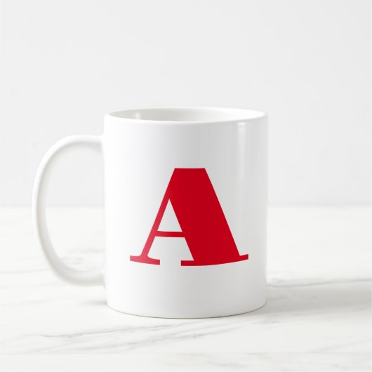 Mug Simple Initial letter |Monogram Cool (Gauche)