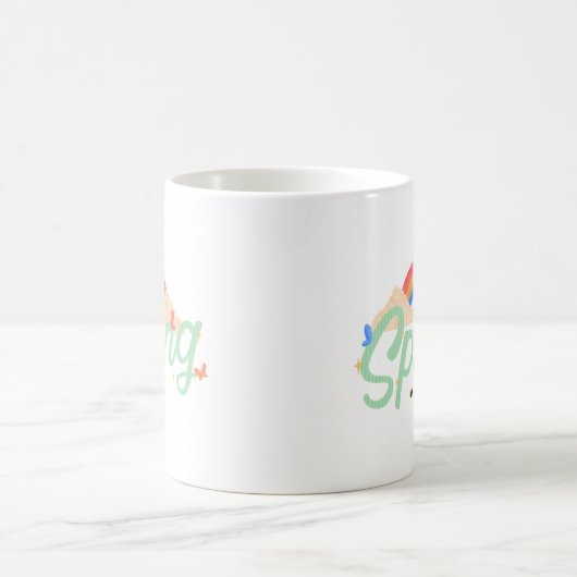 Mug Simple Joy Springtime Cheerful White Soft Pastel (Centre)