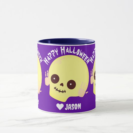 Mug Simple Joyeux Halloween boo citrouille éffrayant S (Centre)