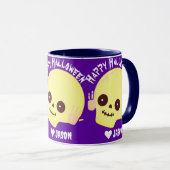 Mug Simple Joyeux Halloween boo citrouille éffrayant S (Devant droit)