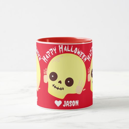 Mug Simple Joyeux Halloween boo citrouille éffrayant S (Centre)