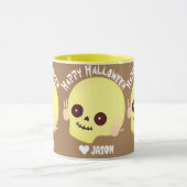 Mug Simple Joyeux Halloween boo citrouille éffrayant S (Centre)