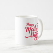 Mug Simple Joyeux Mère Jours Style Rose Coeur Propre (Devant droit)
