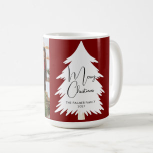 Mug Simple Joyeux Noël Sapin de Noël photo de famille