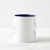 Mug Simple Joyeux Original Bleu Turquoise Clair (Centre)