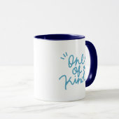 Mug Simple Joyeux Original Bleu Turquoise Clair (Devant droit)