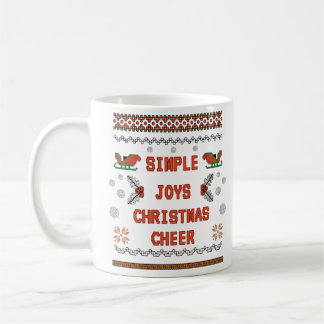 Mug Simple Joys Noël Cheval Pixel Art Design