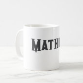 Mug simple lettre initiale monogramme ajouter votre no (Devant gauche)