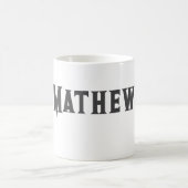 Mug simple lettre initiale monogramme ajouter votre no (Centre)