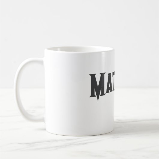 Mug simple lettre initiale monogramme ajouter votre no (Gauche)